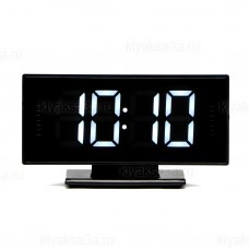 Часы-будильник электронные с календарём и термометром, 3 ААА, от USB 4731578