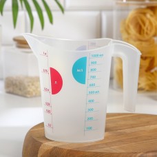 Кувшин мерный IDEA, 1 л, пластик, прозрачный