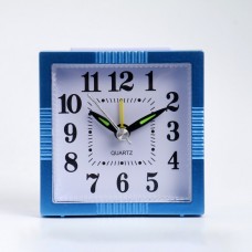 Часы - будильник настольные Классика с подсветкой, дискретный ход, 8 х 8 см, АА 720772