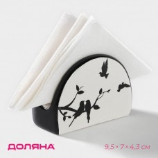 Салфетница Доляна Весенний вечер, 9,5?4,3?7 см, доломит, цвет белый