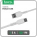 Купить Кабель Hoco X33  Type-C - USB  5 А  1 м  PVC оплетка  белый в Щелково