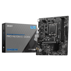 Материнская плата MSI PRO H610M-S DDR4, LGA 1700, Intel H610, 2xDDR4, 2xSATA, 1xM.2, 1xPCIe 4.0 x16