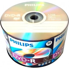 Диск DVD-R Philips 4.7Gb 16x Bulk (50шт)