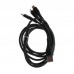 Купить Кабель 3 в 1  MicroUSB Type-C Lightning - USB  3 А  1 25 метра  чёрный в Щелково