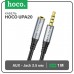 Купить Кабель Hoco UPA20  Jack 3 5 мм  m  - Jack 3 5 мм  f   1 м  нейлон  серый в Щелково