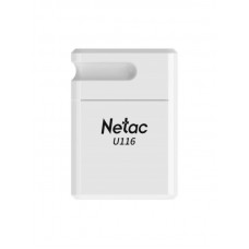 Флеш Диск Netac U116 32Gb NT03U116N-032G-30WH, USB3.0, миниатюрная пластиковая белая