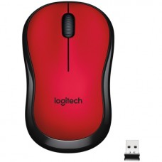 Мышь беспроводная Logitech M220 SILENT красный, 1000 dpi, радиоканал, USB, кнопки - 3