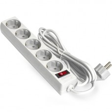 Удлинитель ExeGate EC-5-3W EX279360RUS белый, 3 м, евровилка, 5 розеток, 2200 Вт