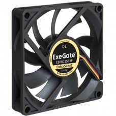 Вентилятор ExeGate ExtraSilent ES08015S3P, 80x80x15 мм, подшипник скольжения, 3pin, 1600RPM, 23dBA
