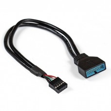 Кабель-переходник USB 2.0-USB 3.0 ExeGate EX-CC-U3U2-0.15 (9pin(F)/19pin(M), 0,15м)