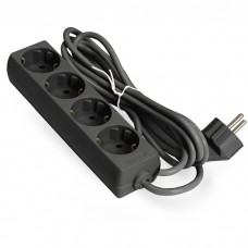 Удлинитель ExeGate ECE-4-1.8B (EX285810RUS), черный, 1.8 м,