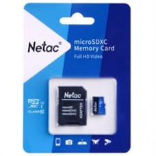 Флеш карта microSDHC 32GB Netac P500 NT02P500STN-032G-R  (с SD адаптером) 80MB/s