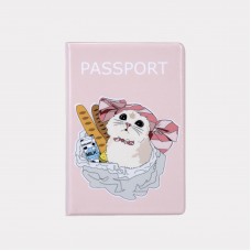 Обложка для паспорта, цвет розовый9192288