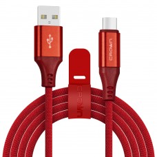 Кабель Crown USB - USB Type-C CMCU-3103C red