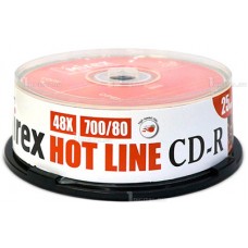 Диски Cake Box CD-R Mirex HotLine 700МБ, 80 мин., 48x    [25шт.]