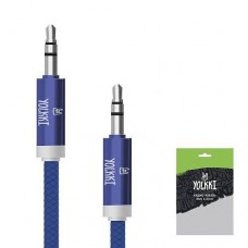Кабель AUX YOLKKI Violin pack синий (1м)