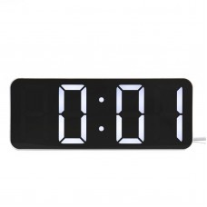 Часы электронные с будильником, календарём, термометром 5.5х3х14 см7364509