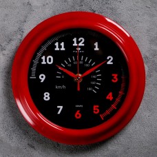 Часы настенные Спидометр, Рубин, 21х21 см