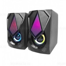 Акустическая система 2.0 Qumo Mask AS004, 10 ВТ, объемное звучание, RGb подсветка