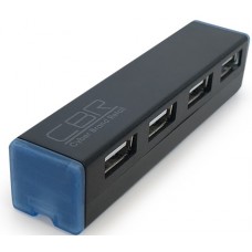 Разветвитель USB (Hub) CBR CH 135, 4 порта, поддержка plug&amp;play, USB 2.0, черный, 2795942
