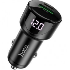Автомобильная зарядка (от прикуривателя) HOCO Z42, PD20, QC3.0, один порт USB, один порт Type-C, чер