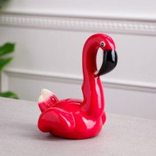 Копилка Розовый фламинго, керамика, 20.5 см
