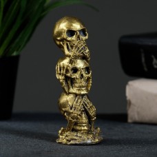 Статуэтка Три черепа состаренное золото