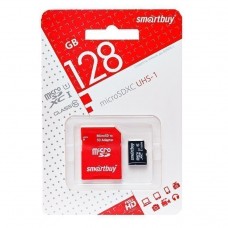 Карта памяти Smartbuy MicroSDXC 128Gb Class10 UHS-I U1 + адаптер