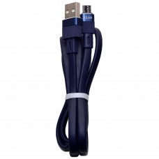 Кабель USB - micro USB REMAX Flushing RC-001m синий (1м) /max 2,4A/