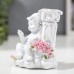Купить Сувенир полистоун подсвечник Белоснежный ангел с розами 5037846 в Щелково