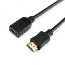 Кабель удлинитель HDMI Gembird/Cablexpert CC-HDMI4X-6, 1.8м, v2.0, 19M/19F, черный, позол.разъемы,