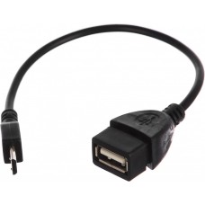 Кабель USB 2.0 OTG Cablexpert A-OTG-AFBM-03 USBAF/MicroBM, 0.15м, удлиненный разъем micro USB - 9мм,