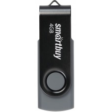 4GB USB 2.0 Flash Drive SmartBuy Twist черный (SB004GB2TWK)