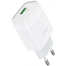 Зарядное устройство HOCO C72Q Glorious QC3.0 один USB порт, белый