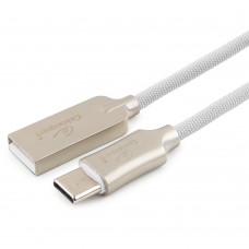 Кабель USB 2.0 Cablexpert CC-P-USBC02W-1M, AM/Type-C, серия Platinum, длина 1м, белый, блистер