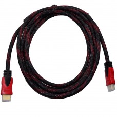 Кабель HDMI красно-черный (3м)