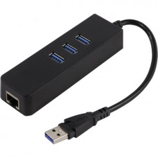 Адаптер KS-is KS-405 с USB хабом USB 3.0 RJ45 LAN Gigabit