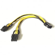 Кабель 6 pin to 2 x 6+2 pin GPU power adapter splitter cable