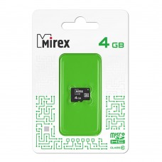 Карта памяти microSDHC 4Gb Mirex 10 class