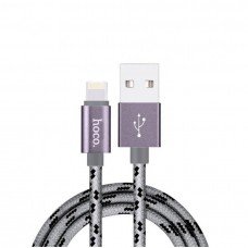 Кабель USB 2.0 hoco X2 текстильная оплетка, AM/Lightning M, матовый, 1м