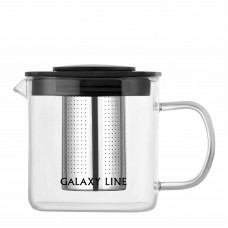 Чайник заварочный Galaxy LINE GL 9358, черный, 600 мл, фильтр из нержавеющей стали