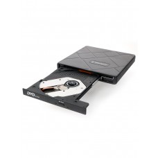 Внешний DVD-привод со встроенным кардридером и хабом Gembird DVD-USB-04 пластик, черный