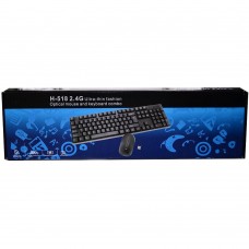 Набор беспроводной H-518 (клавиатура + мышь) черный