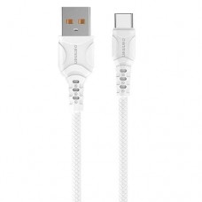Кабель USB - TYPE-C DENMEN D08T белый (1м)