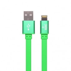 Кабель USB - Lightning 8-pin YOLKKI Trend 01 зеленый (1м) /max2A