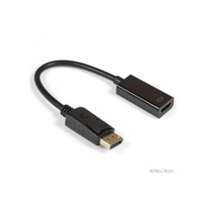Кабель-переходник DisplayPort-HDMI ExeGate EX-DPM-HDMIF-0.2 (20M/19F, DP1.2 4K@60Hz, 0,2м)