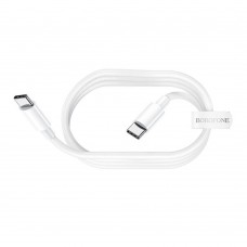 Кабель USB-C - USB-C [5А, PD 100W, 1m] BOROFONE BX44 бел.