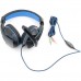 Купить Гарнитура игровая Gembird MHS-G215  код Printbar  черный синий  регулировка громкости  кабель 2м в Щелково