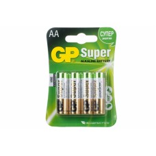 Алкалиновые батарейки GP Super Alkaline 15А АA - 4 шт