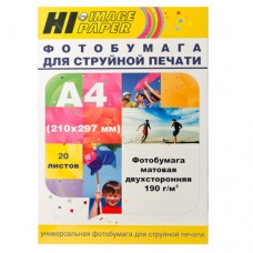 Фотобумага матовая двусторонняя (Hi-image paper) A4, 190 г/м, 20 л.